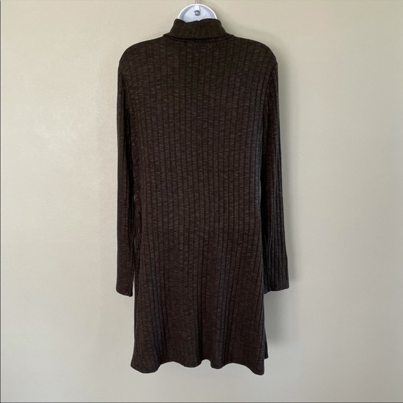 Jasper Poor Boy Rib 3/4 Sleeve Mock Neck Dress in Galvanized NWOT - Picture 7 of 9